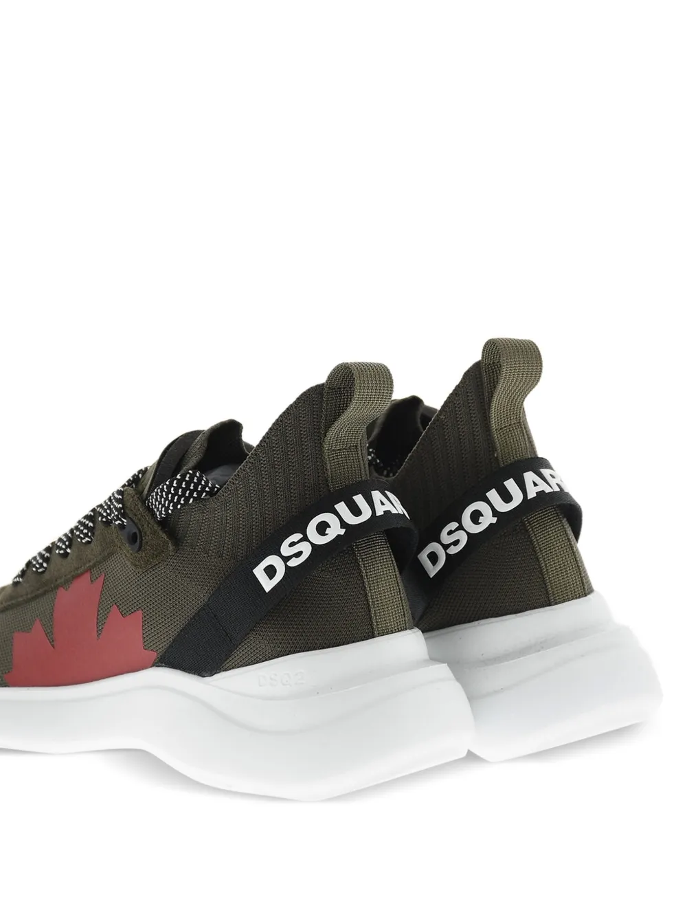 DSQUARED2 Fly maple-leaf sneakers Groen