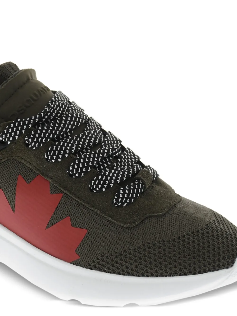 DSQUARED2 Fly maple-leaf sneakers Groen