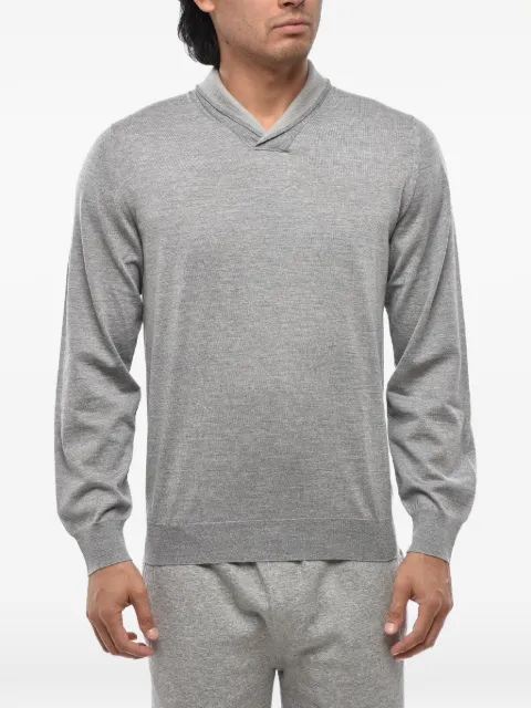 Corneliani shawl-collar wool sweater