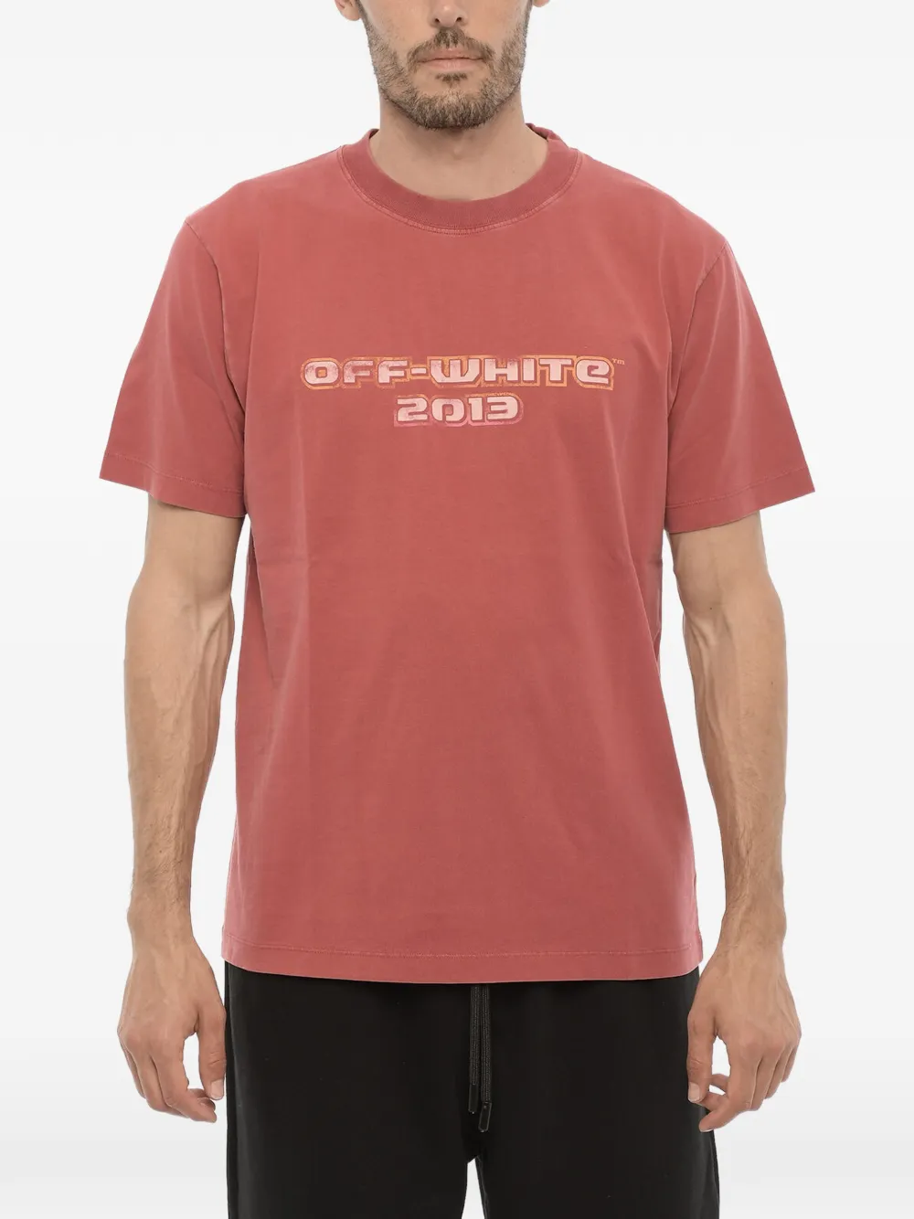 Off-white Logo-print Bacchus-print T-shirt In Pink