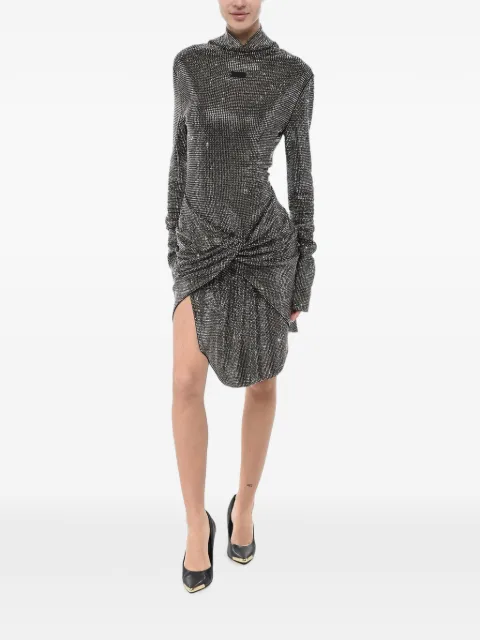 Off-White rhinestone-embellished Twist mini dress
