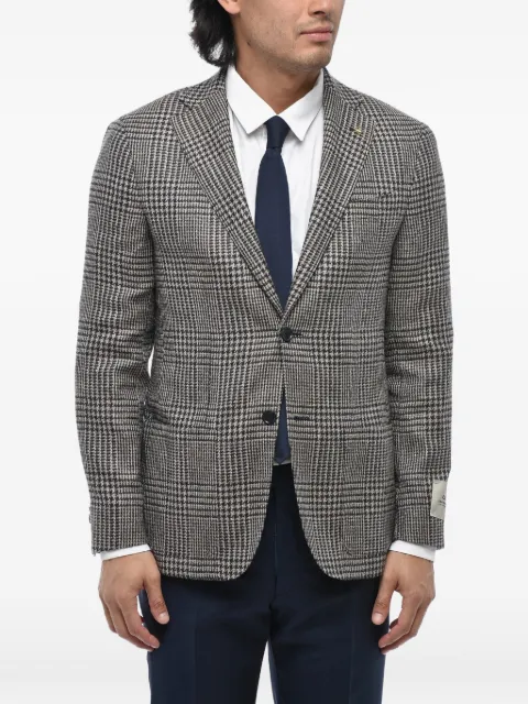 Corneliani pied-de-poule single-breasted blazer