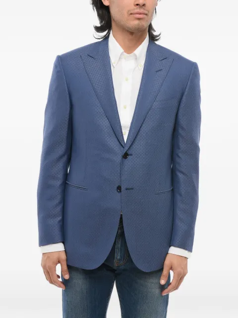 Corneliani embroidered single-breasted jacket