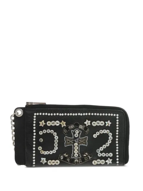 DSQUARED2 sequin-embellished chain-link wallet