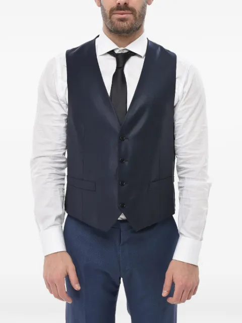 Corneliani Code satin-finish wool waistcoat