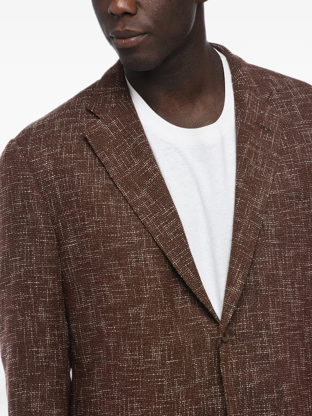 Corneliani Gate hopsack-pattern jacket Bruin