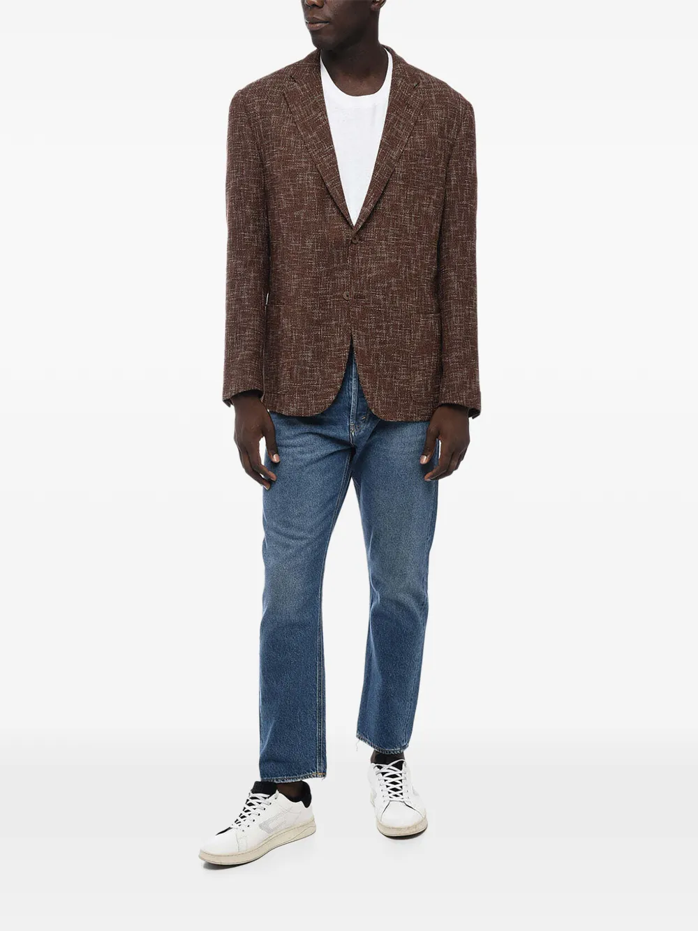 Corneliani Gate hopsack-pattern jacket Bruin