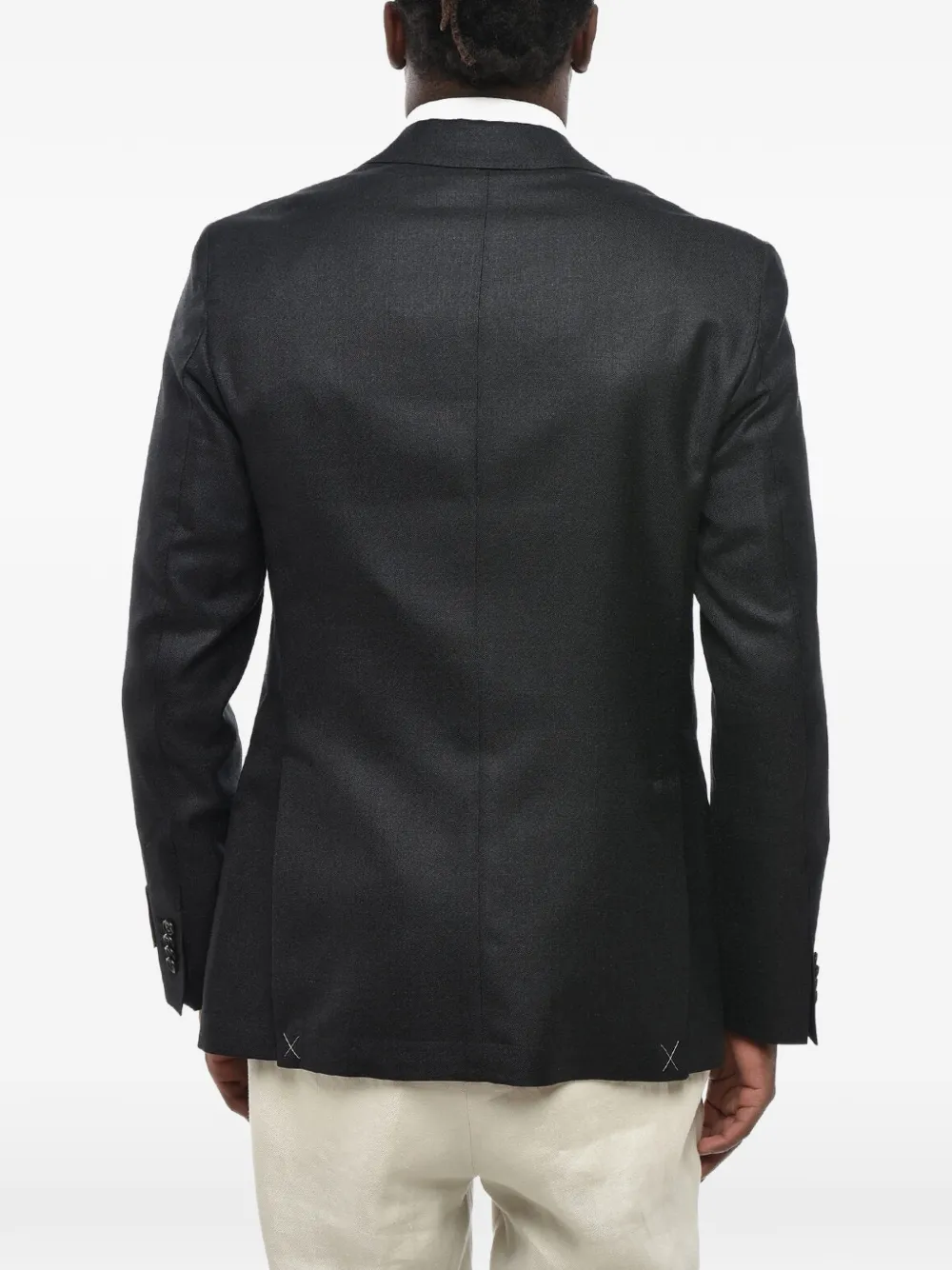 Corneliani single-breasted jetted-pocket blazer Zwart