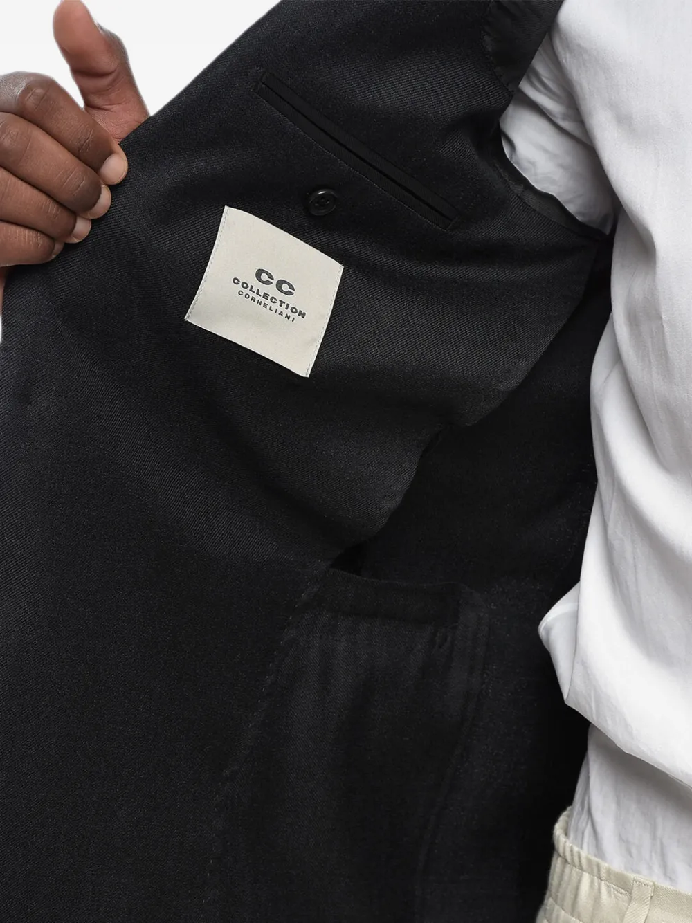 Corneliani single-breasted jetted-pocket blazer Zwart