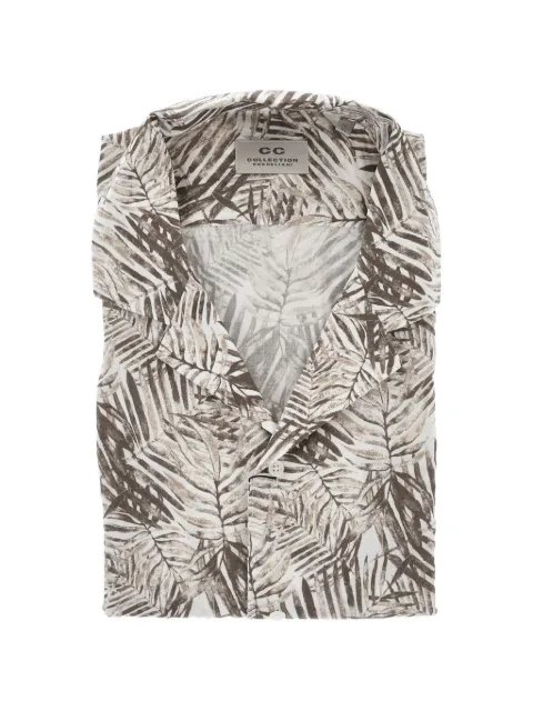 Corneliani botanical-print shirt