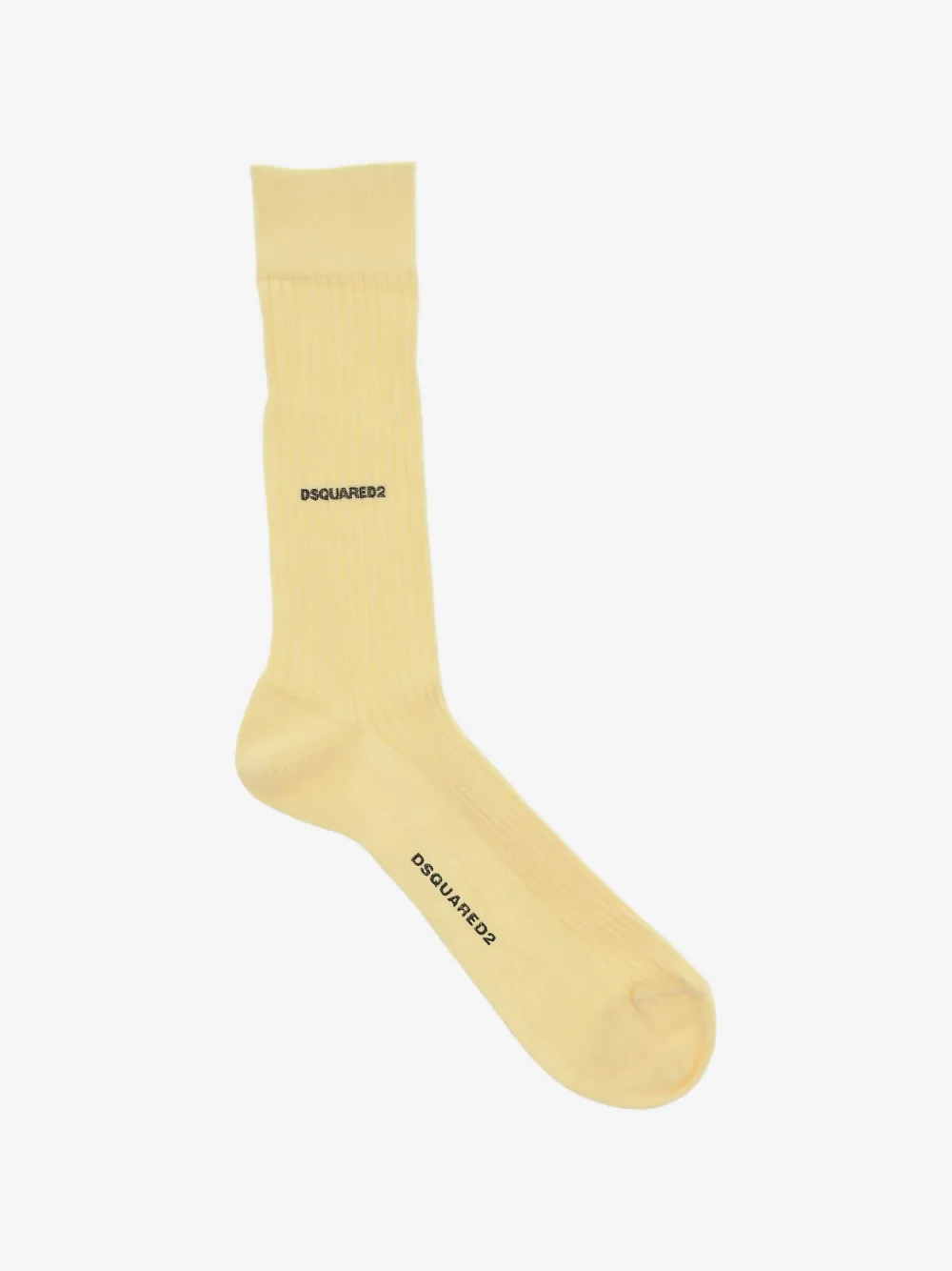 DSQUARED2 long cotton ribbed socks | Yellow | Image 1