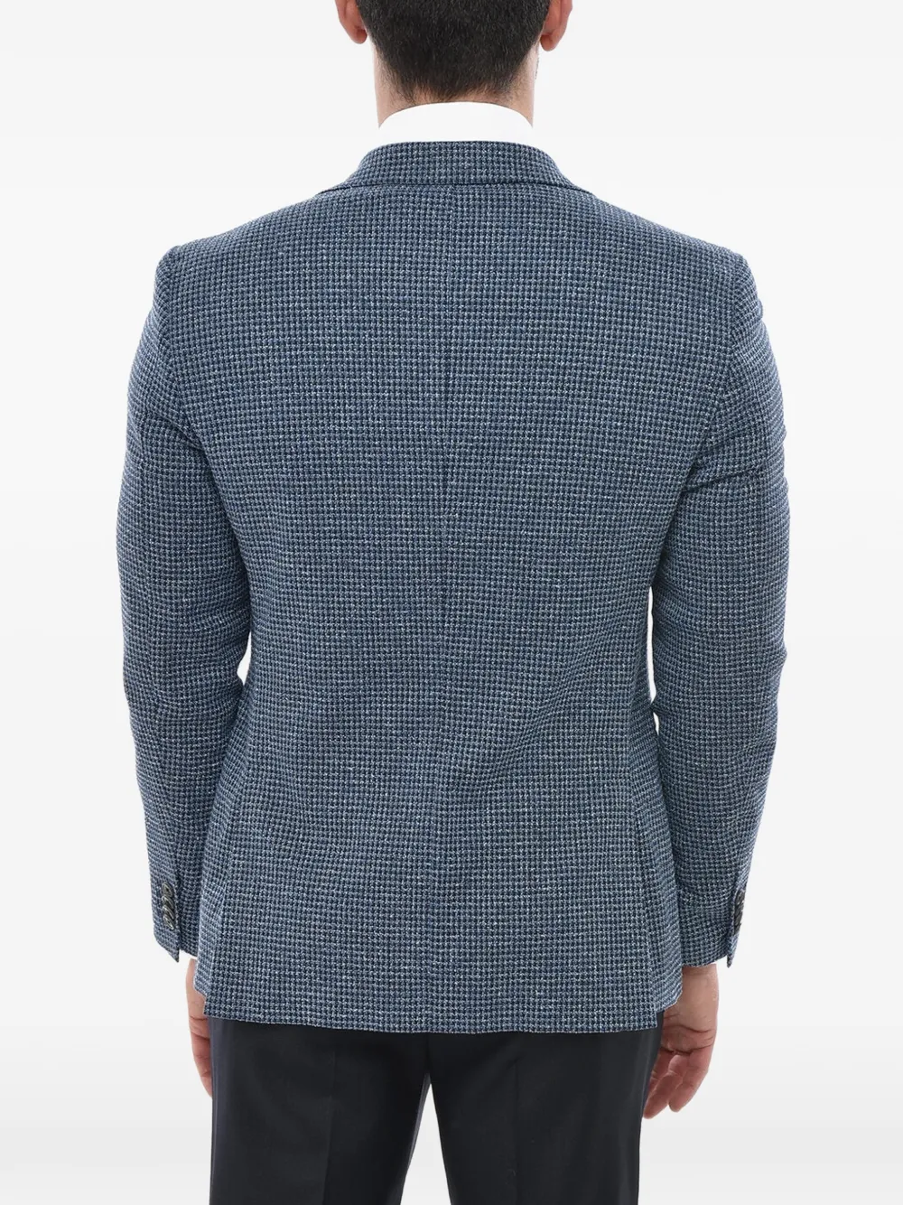 CORNELIANI ID コルネリアーニ エルボーパッチ ネイビー ジャケット Corneliani チェックシングルジャケット | ブルー | FARFETCH JP