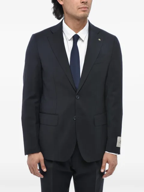 Corneliani herringbone-pattern virgin wool suit