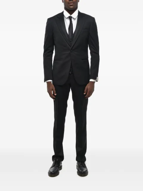 Corneliani three-piece silk-blend suit