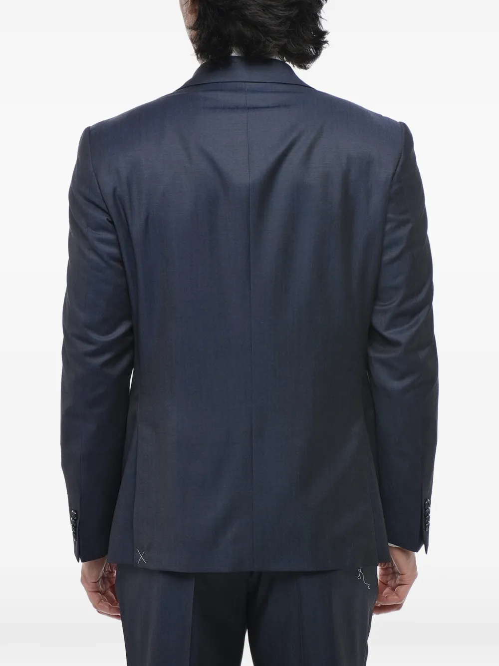 Corneliani single-breasted peak-lapel suit Blauw
