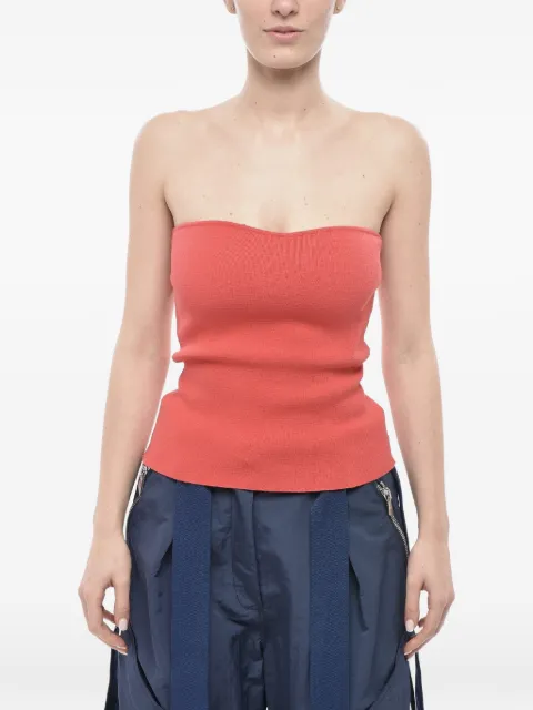 SUPER BLOND ribbed-knit tube top