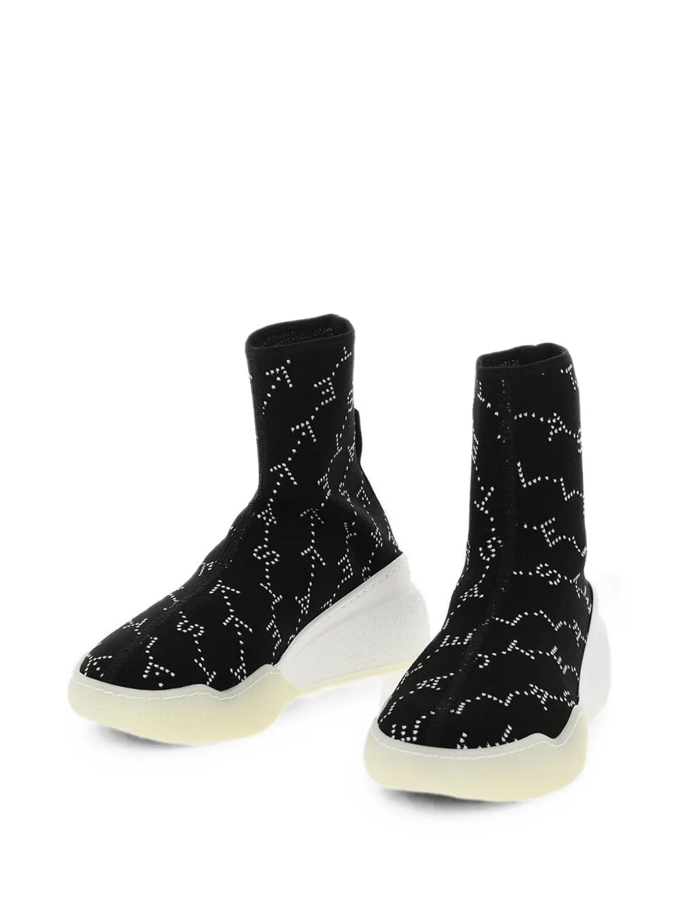 Stella McCartney Loop monogram-pattern sneakers Zwart