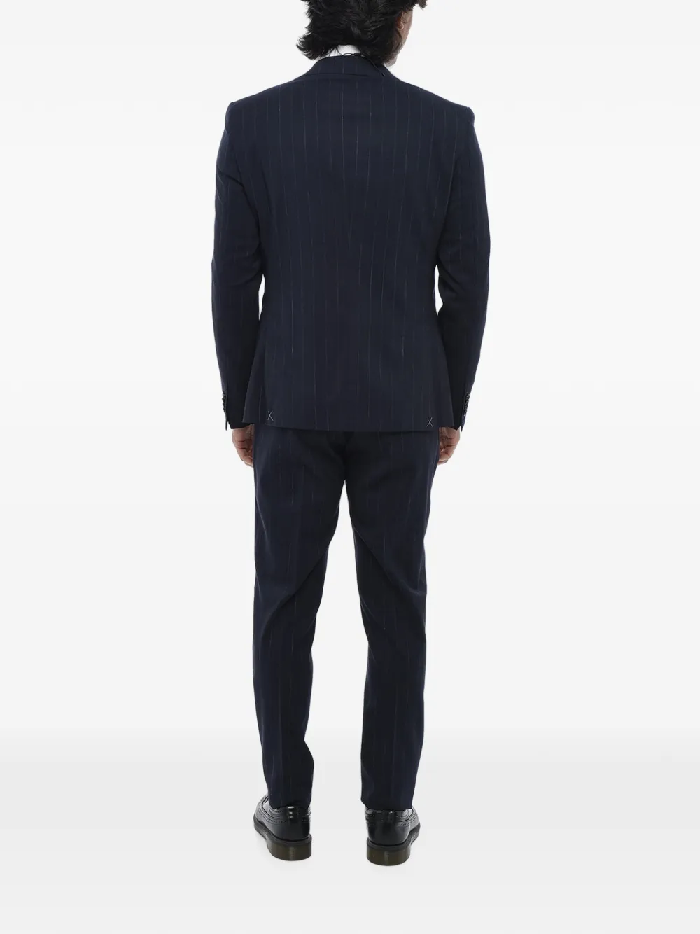 Corneliani pinstripe-pattern single-breasted suit Blauw