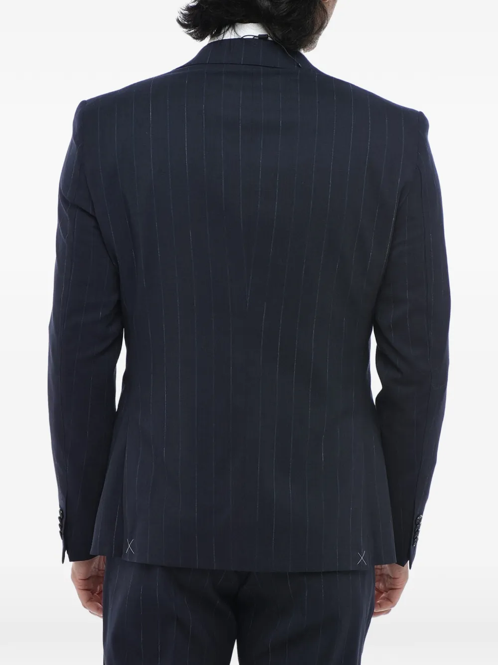 Corneliani pinstripe-pattern single-breasted suit Blauw