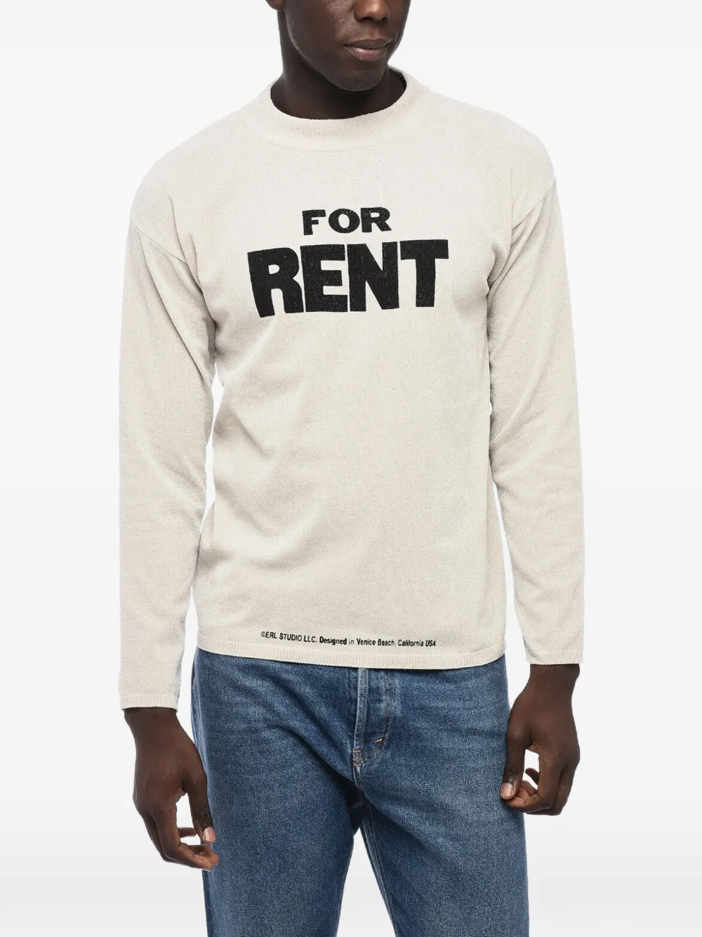 ERL For Rent ribbed-trim sweater - Weiß