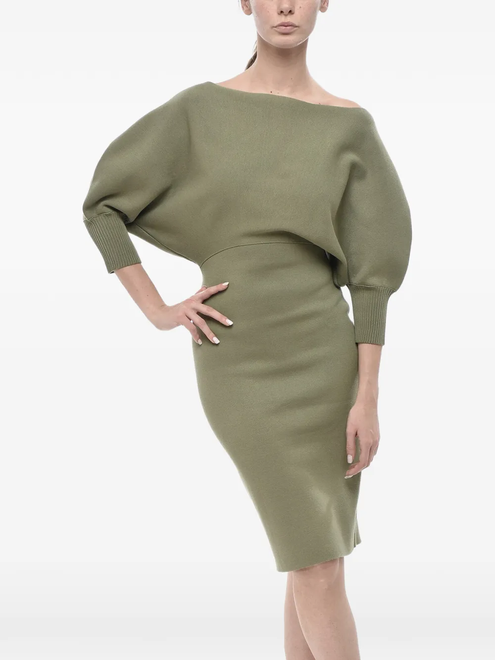 SUPER BLOND batwing-sleeve mini dress