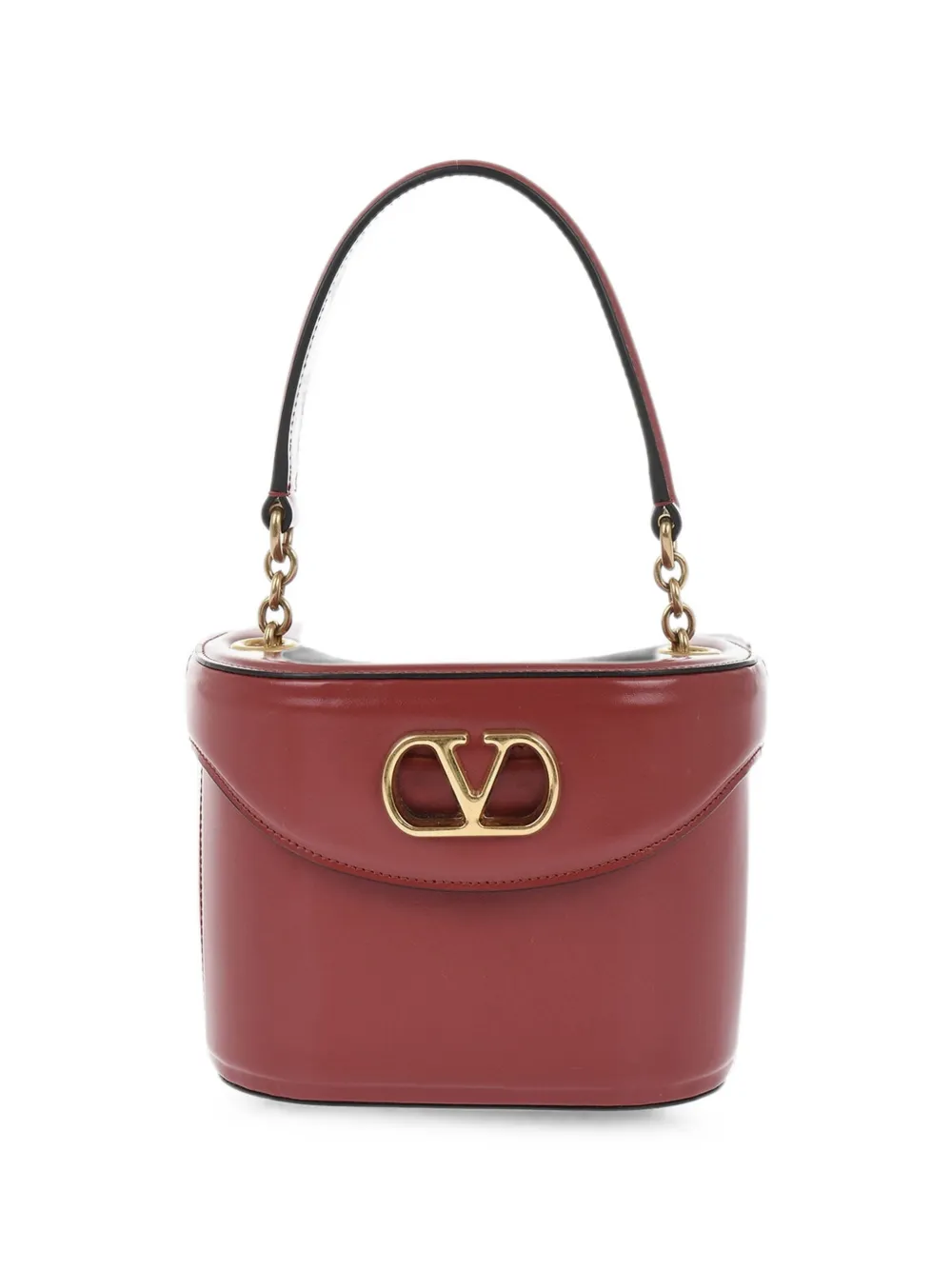 Valentino Garavani VLogo Signature leather tote bag - Rot