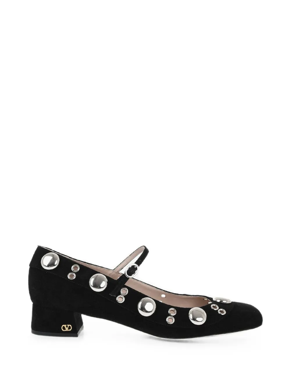 Valentino Garavani stud-embellished Mary Jane pumps Zwart