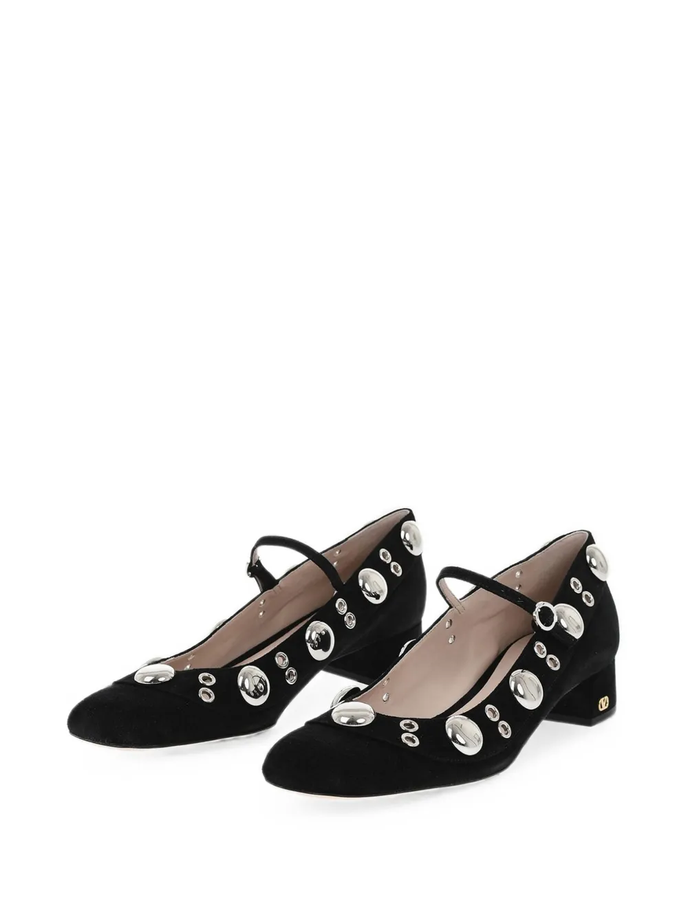 Valentino Garavani stud-embellished Mary Jane pumps Zwart