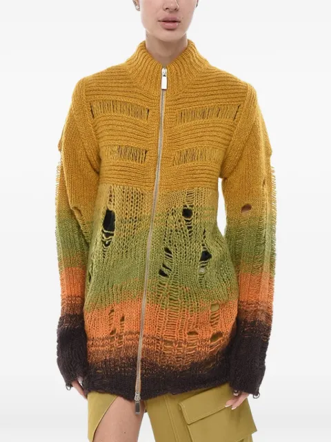 Off-White degradé distressed cardigan