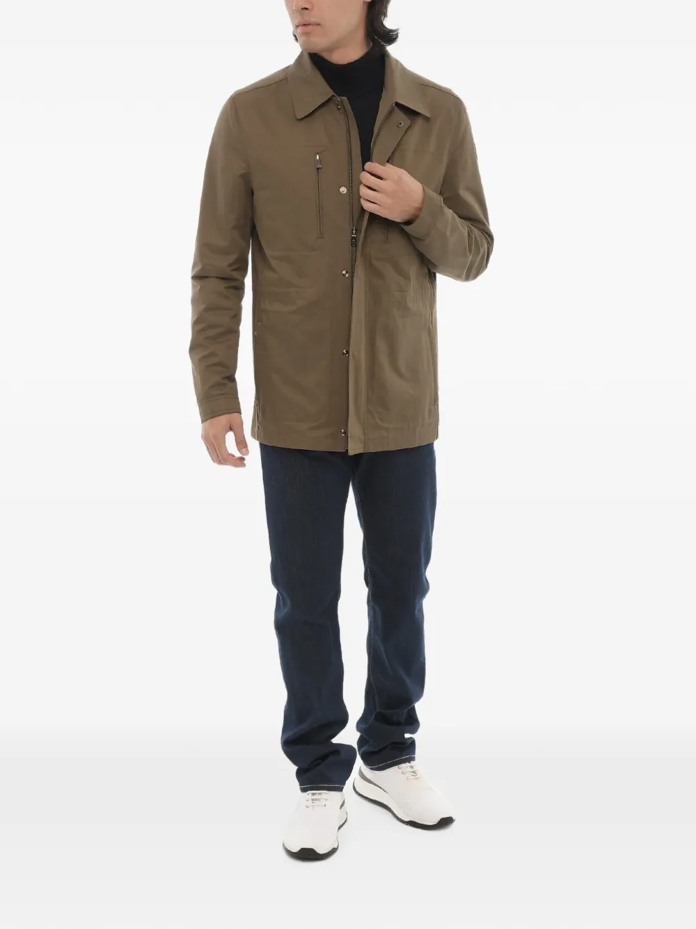 Corneliani ID drawstring-waist jacket Bruin