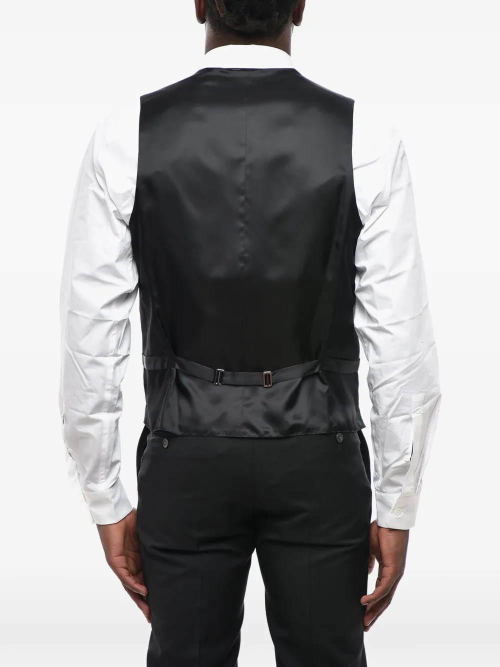 Corneliani V-neck welt-pocket waistcoat Zwart