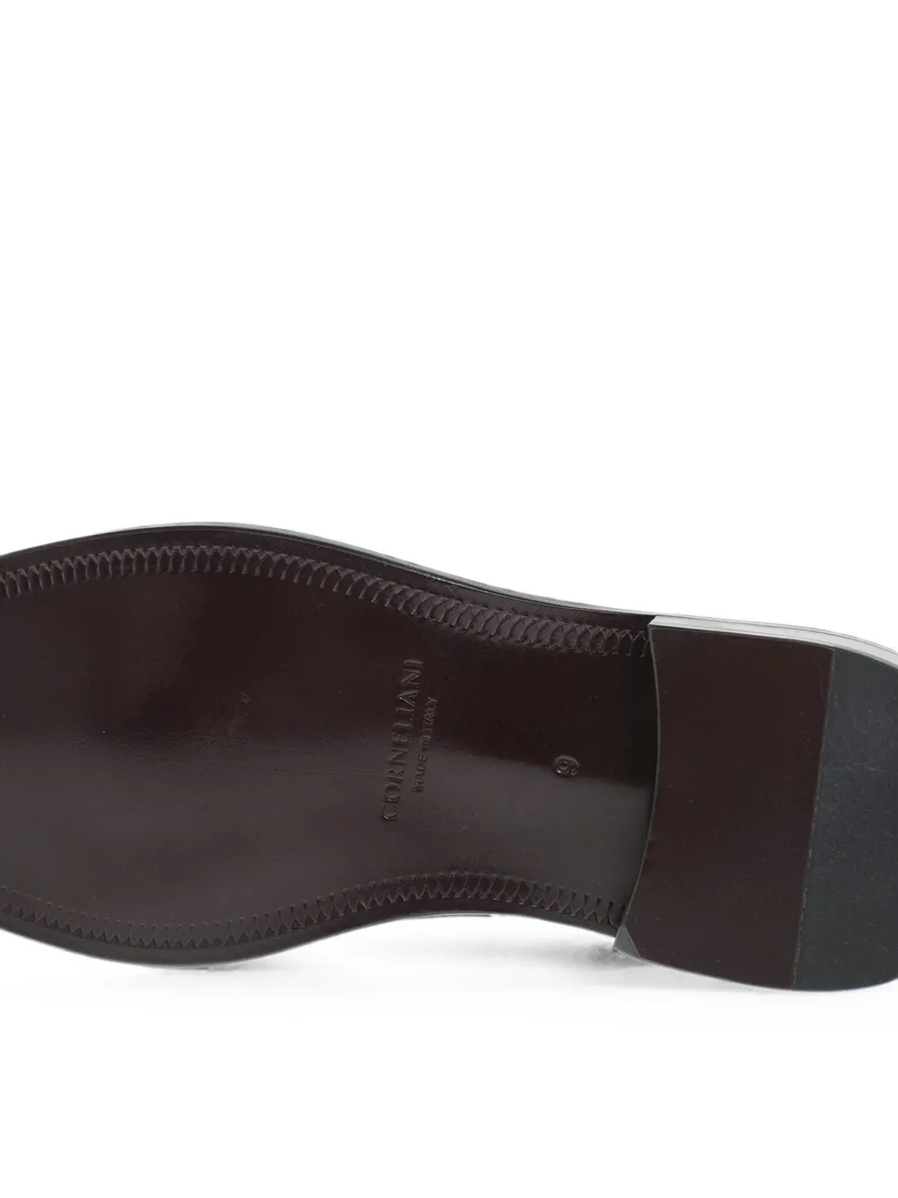 Corneliani penny-slot leather loafers Zwart