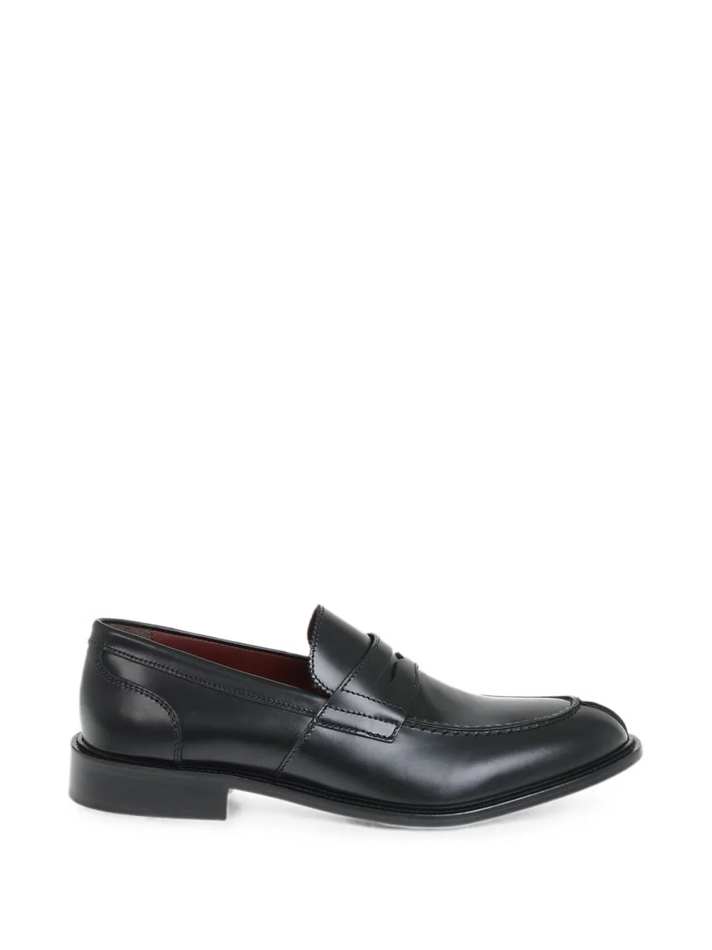 Corneliani penny-slot leather loafers - Schwarz