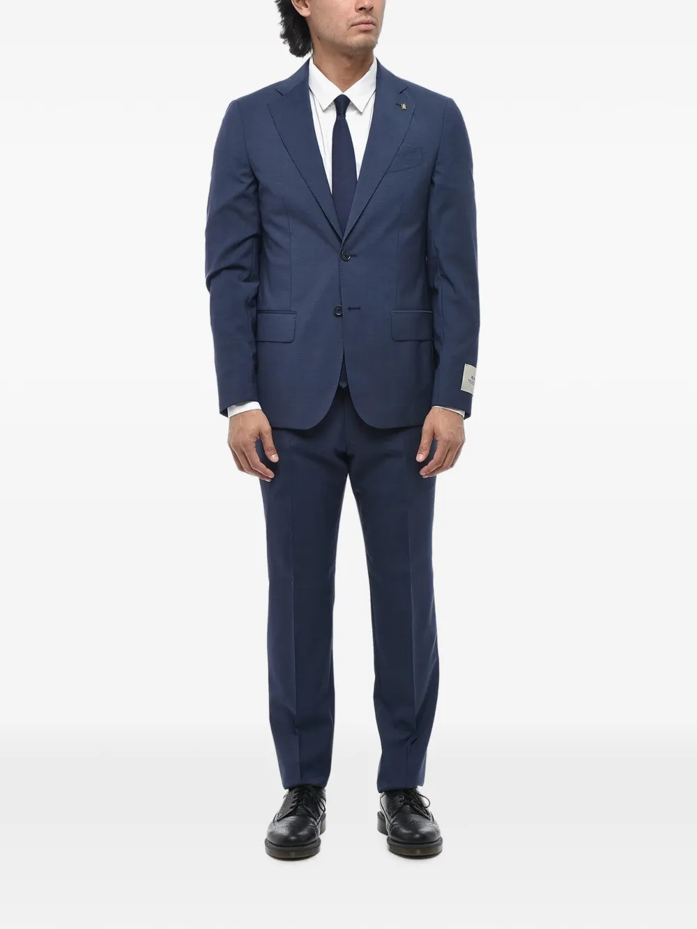 Corneliani single-breasted flap-pocket suit Blauw