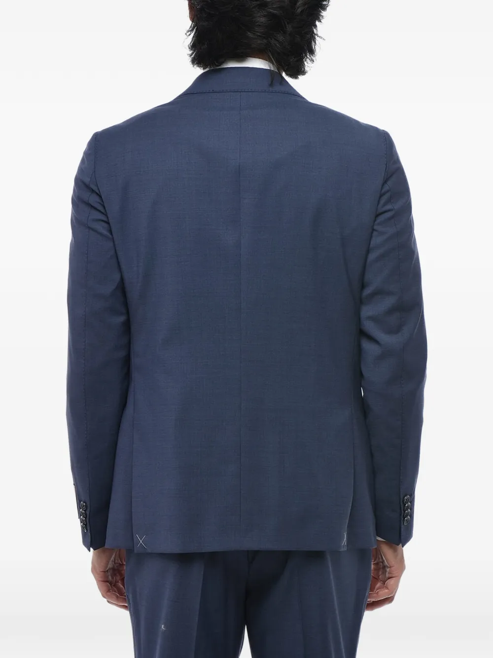 Corneliani single-breasted flap-pocket suit Blauw