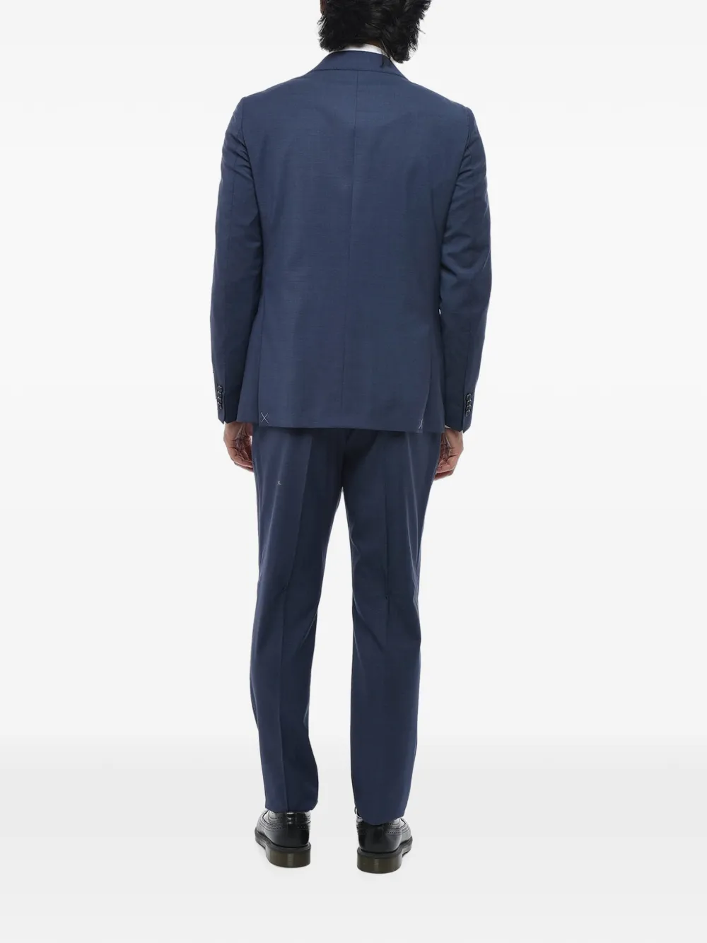 Corneliani single-breasted flap-pocket suit Blauw