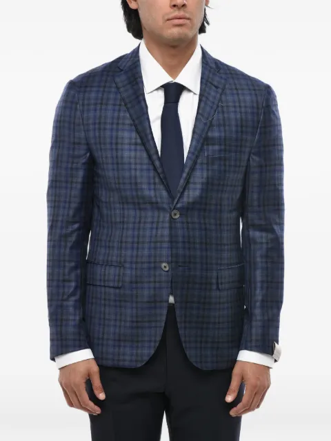 Corneliani blazer Gate a cuadros con botones