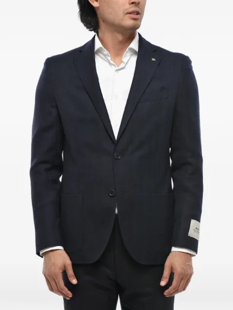 Corneliani single-breasted herringbone jacket