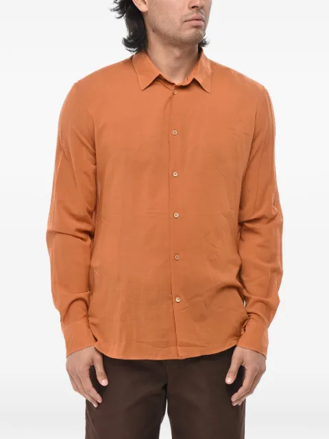 Off-White embroidered logo-patch shirt