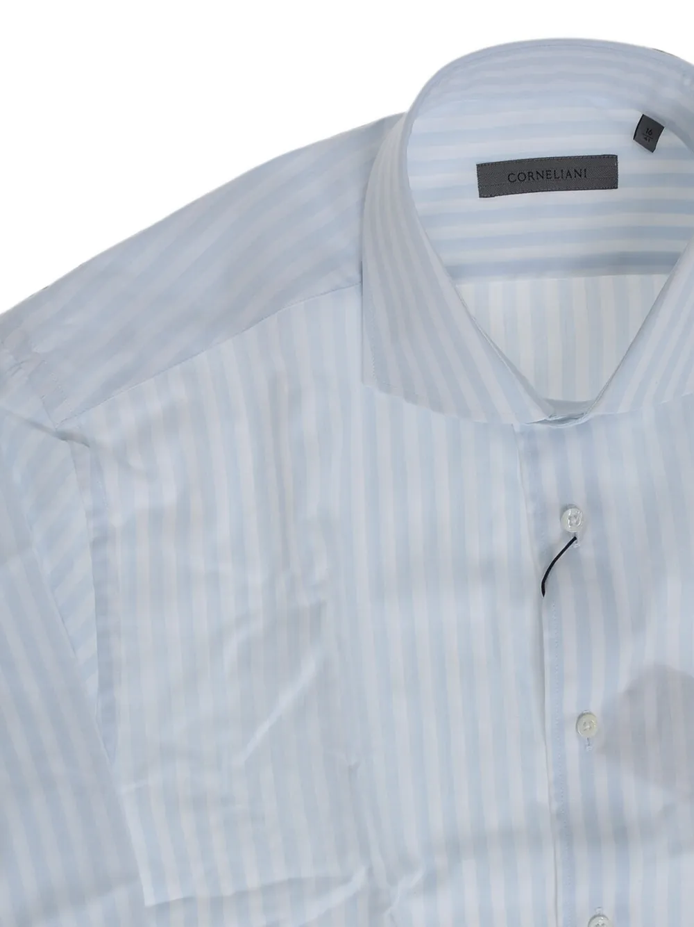 Corneliani striped cotton shirt Wit