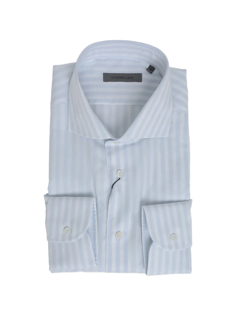 Corneliani striped cotton shirt Wit