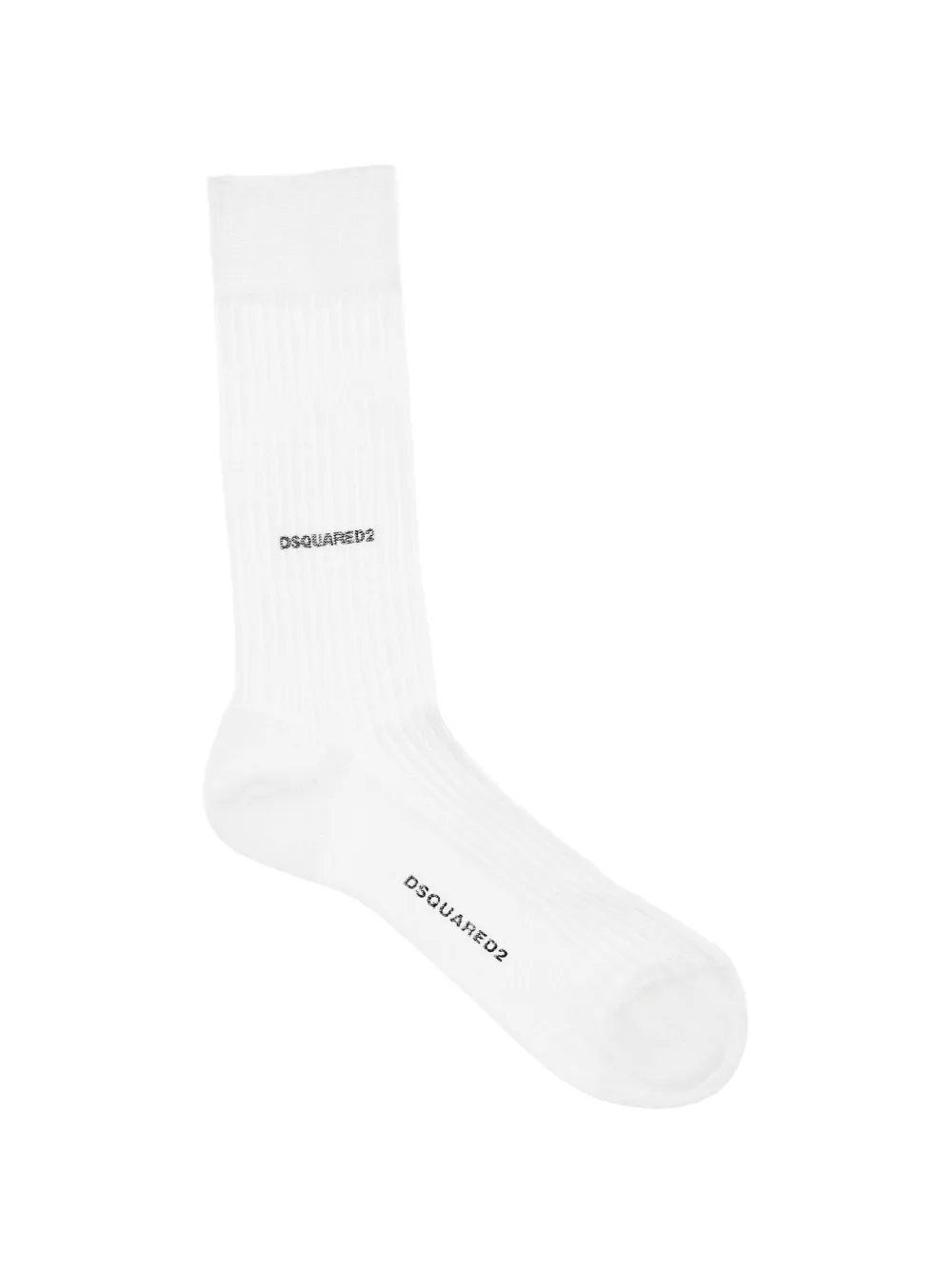 DSQUARED2 logo-embellishment ribbed socks - Weiß