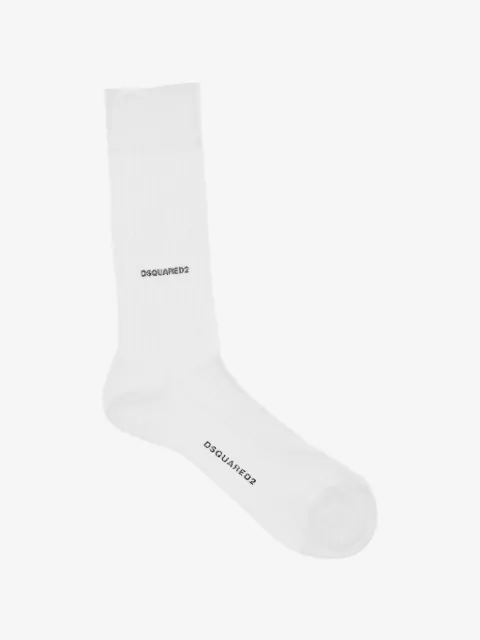 DSQUARED2 logo-embellishment ribbed socks