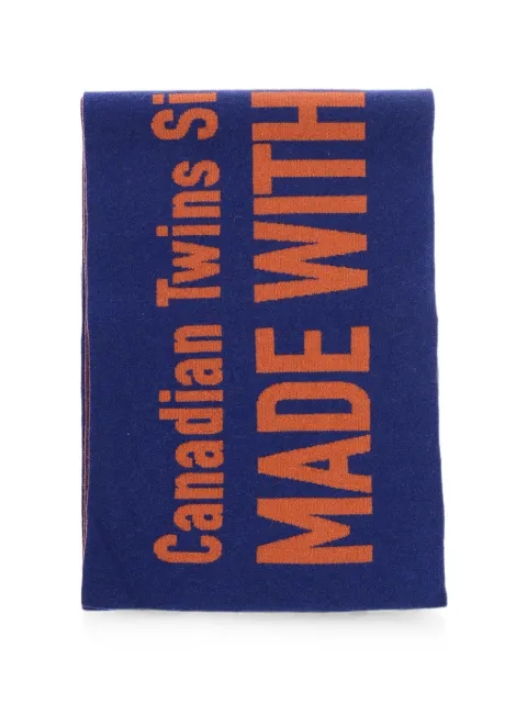 DSQUARED2 embroidered logo-print scarf