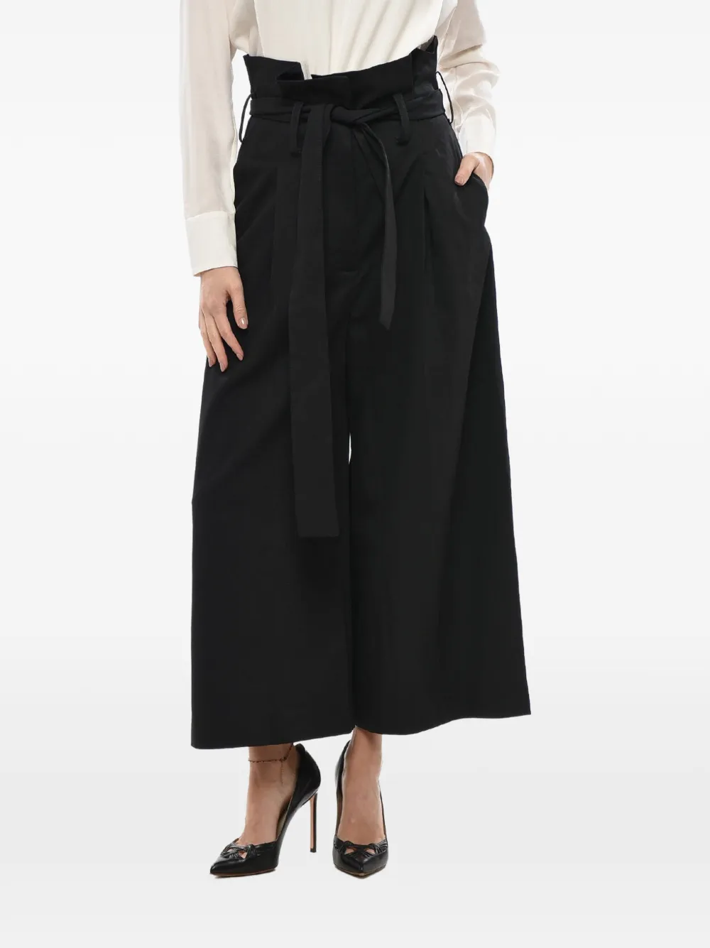 Stella McCartney Maggie belted trousers - Schwarz