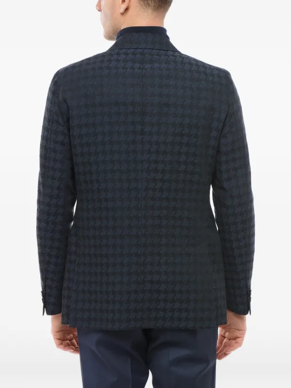 Corneliani ハウンドトゥース ダブルジャケット | ブルー | FARFETCH JP