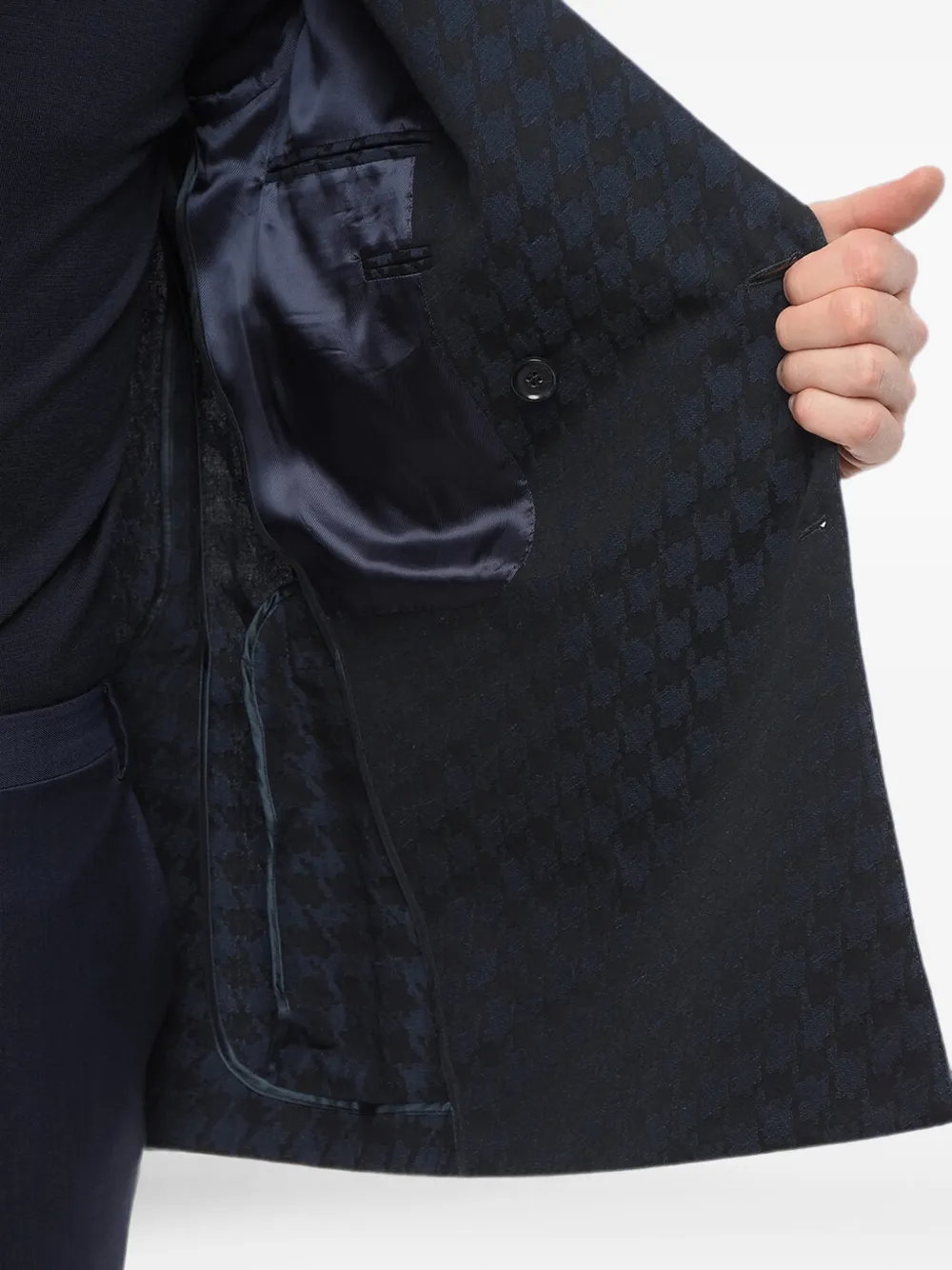 Corneliani ハウンドトゥース ダブルジャケット | ブルー | FARFETCH JP