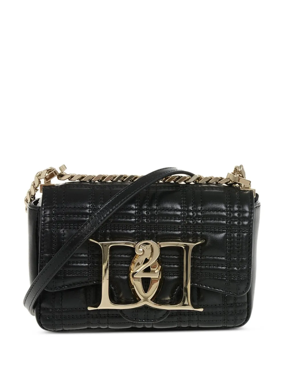 DSQUARED2 quilted leather shoulder bag - Schwarz