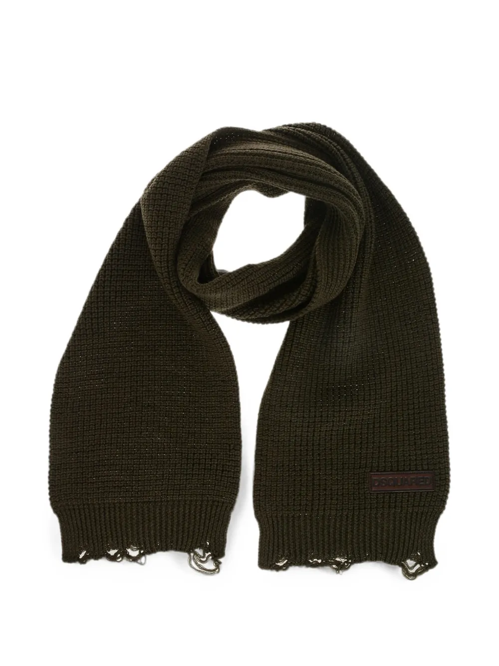 DSQUARED2 Schal mit Logo-Patch | Grün | Image 1