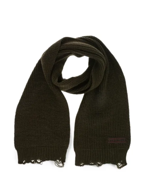 DSQUARED2 logo-patch fringed-hem scarf